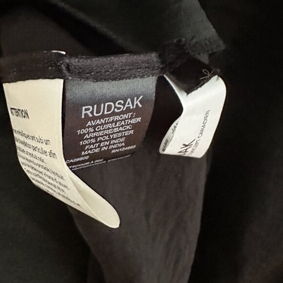 RUDSAK - Canadian Company - A-Line Leather/Fabric Sleeveless Top - L - Picture 4 of 6